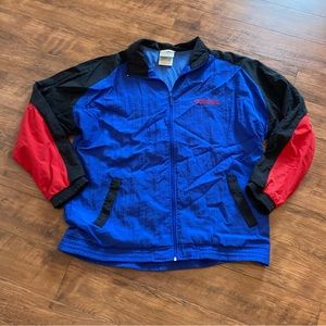 RARE Vintage Adidas Jacket Coat Big Logo Multi Color Windbreaker Size XL Retro